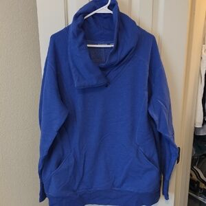 Zella Cowl Neck Blue Sweater